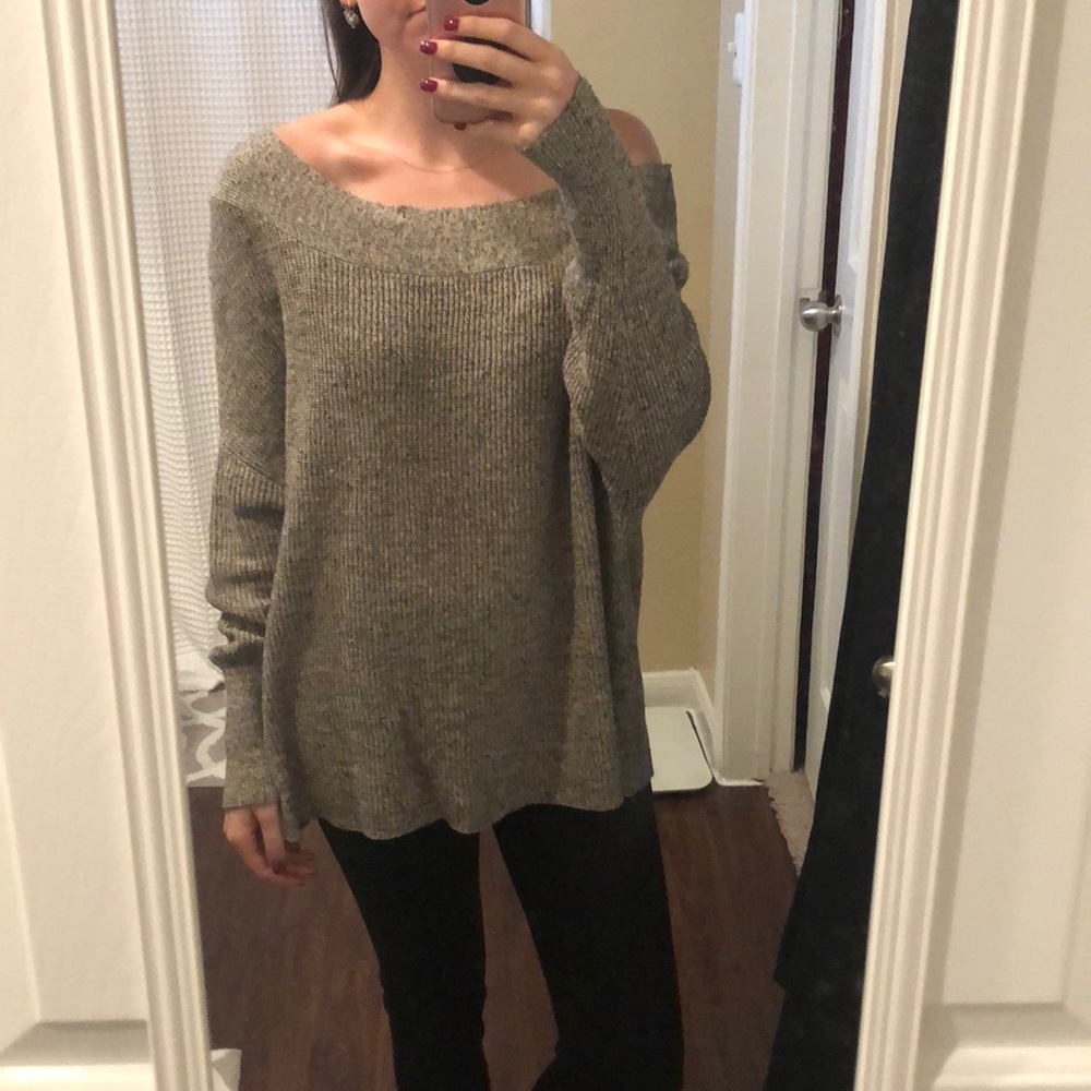 Free People Slouchy Grey Sweater